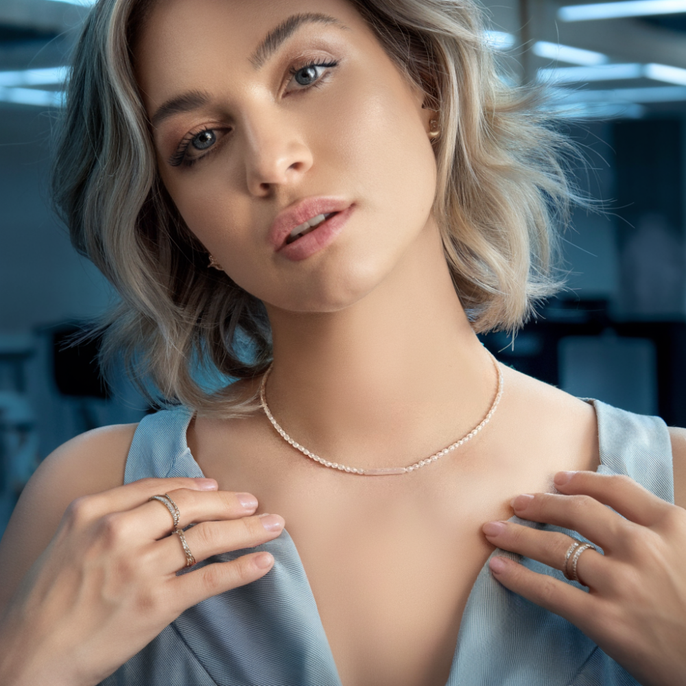 Elegant Keshi Pearl Strand Necklace - Handmade Baroque Pearls Jewelry for Women | Perfect for Weddings, Parties & Everyday Wear
