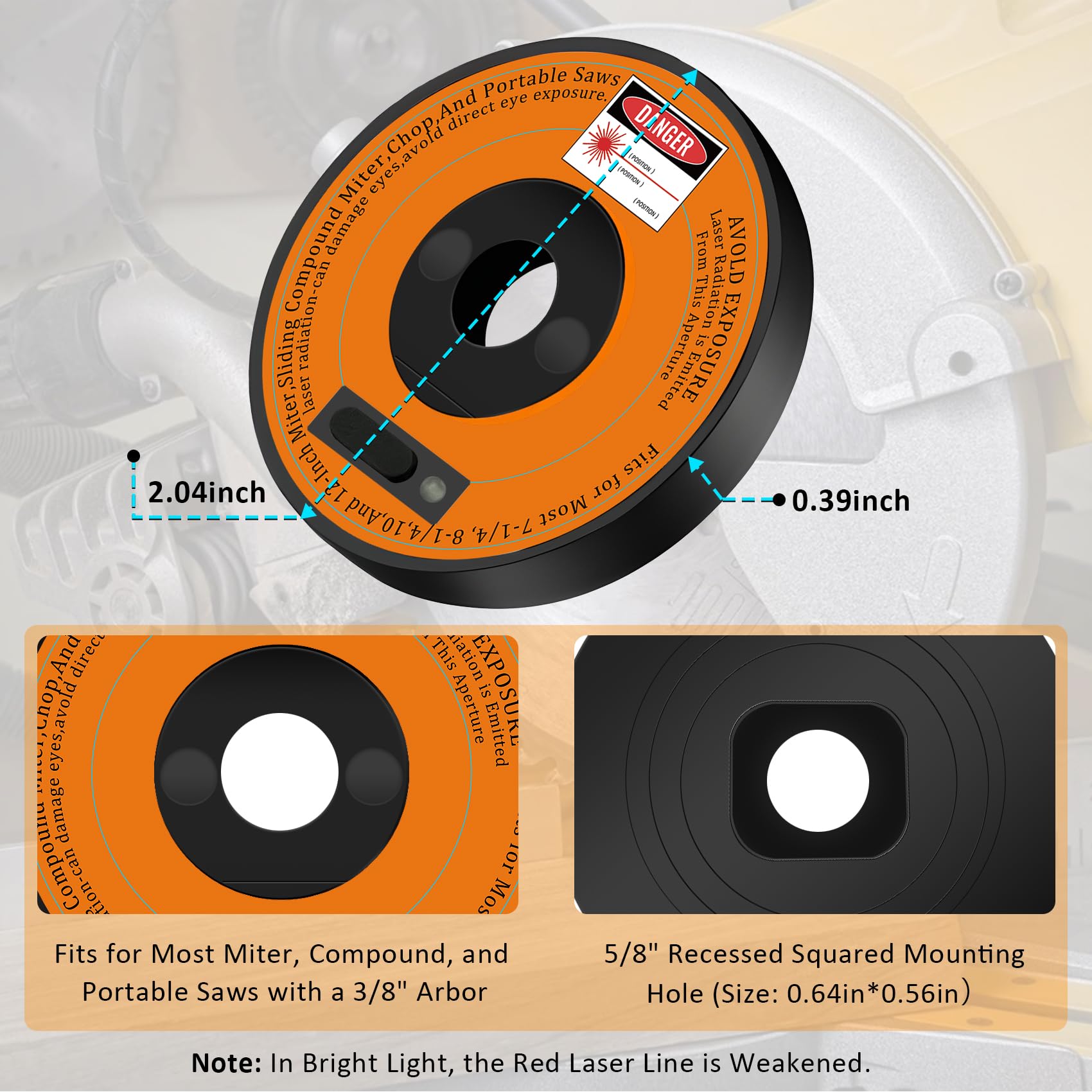 Rechargeable Miter Saw Laser Guide for 7-14