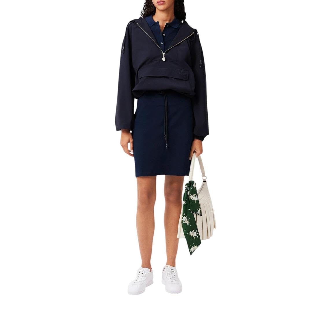 Lacoste Women's Classic Short Sleeve Stretch Mini Pique Polo Dress - EF8470 | Casual Summer Outfit for Golf, Beach & Everyday Wear