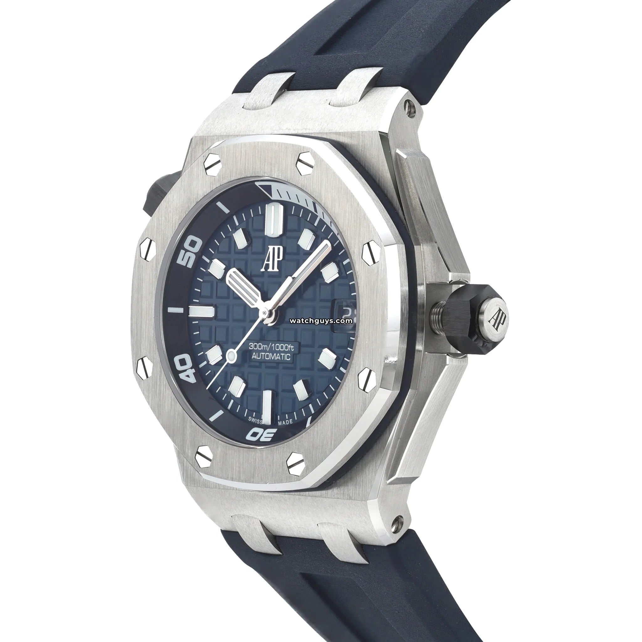 Audemars Piguet Royal Oak Offshore Diver 15720ST.OO.A027CA.01 Luxury Men's Watch - Stainless Steel, Blue Dial, Waterproof for Diving & Swimming