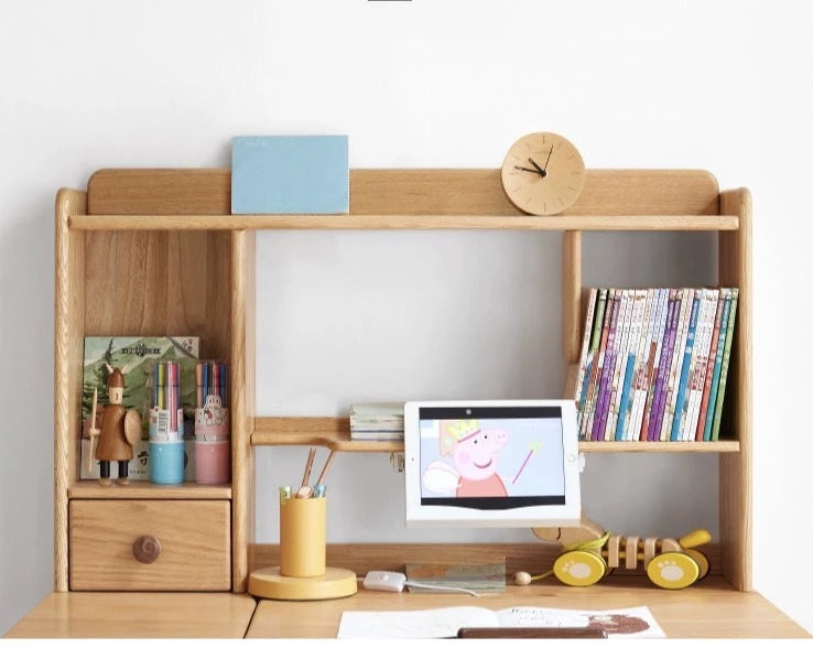 Solid Oak & Beech Wood Bookshelf - Sturdy Wooden Shelf for Home, Office & Library - Perfect for Organizing Books, Decor & Storage