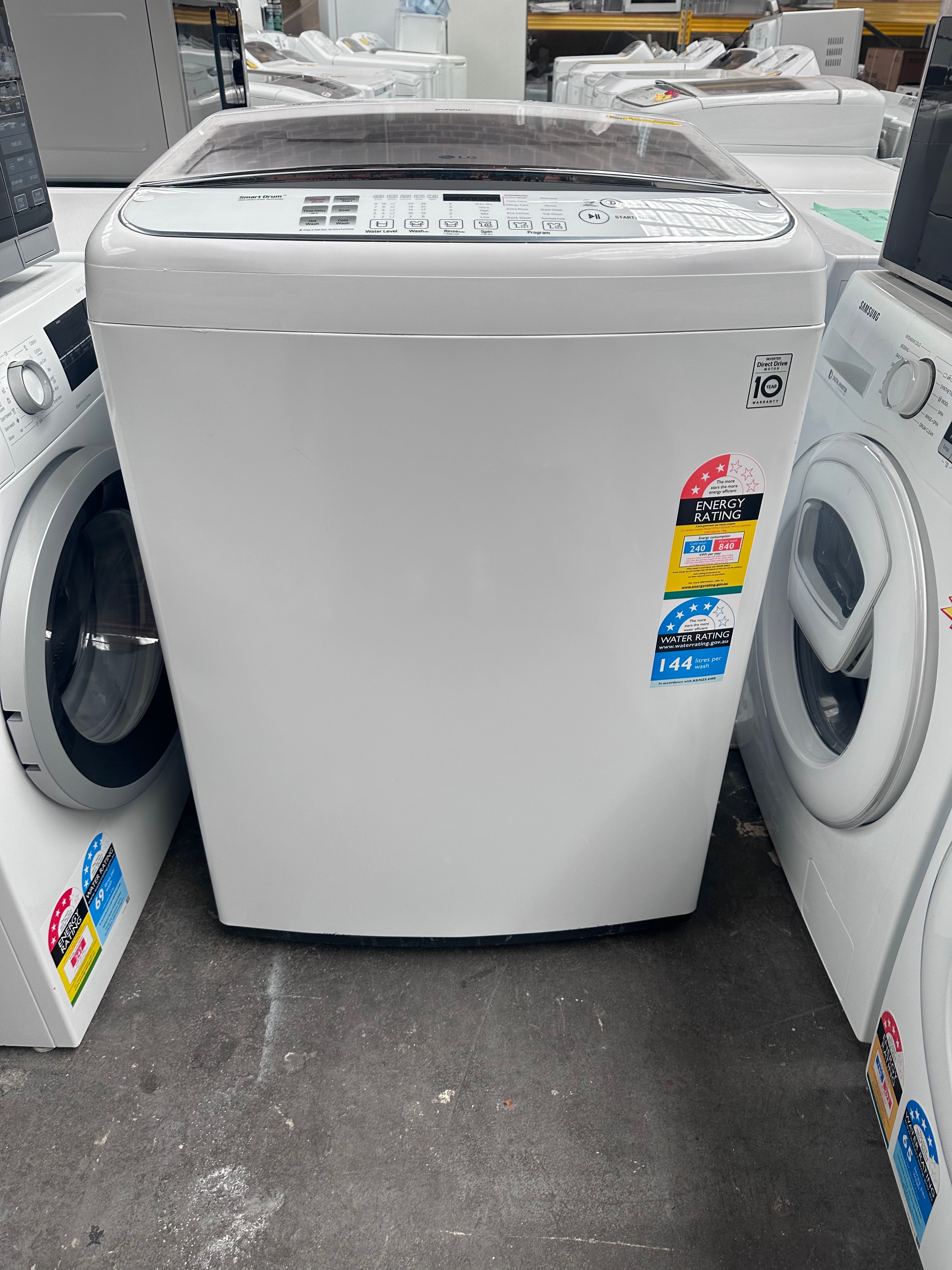 Refurbished LG 14kg Top Loading Washing Machine - Large Capacity Laundry Washer for Home, Apartment & Dorm Use