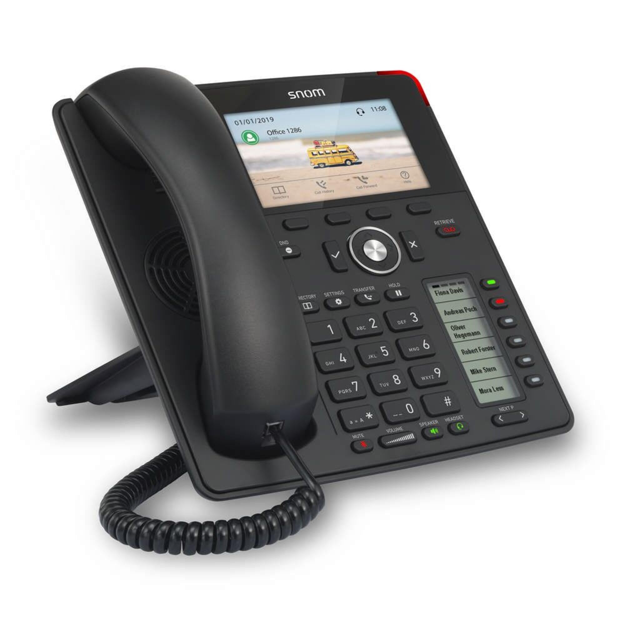 Snom D785 Business IP Phone with High-Resolution Display - SIP VoIP Desk Phone for Office Communication & Call Centers (Black) - Ideal for Professional Workspaces, Remote Teams & Customer Service Departments