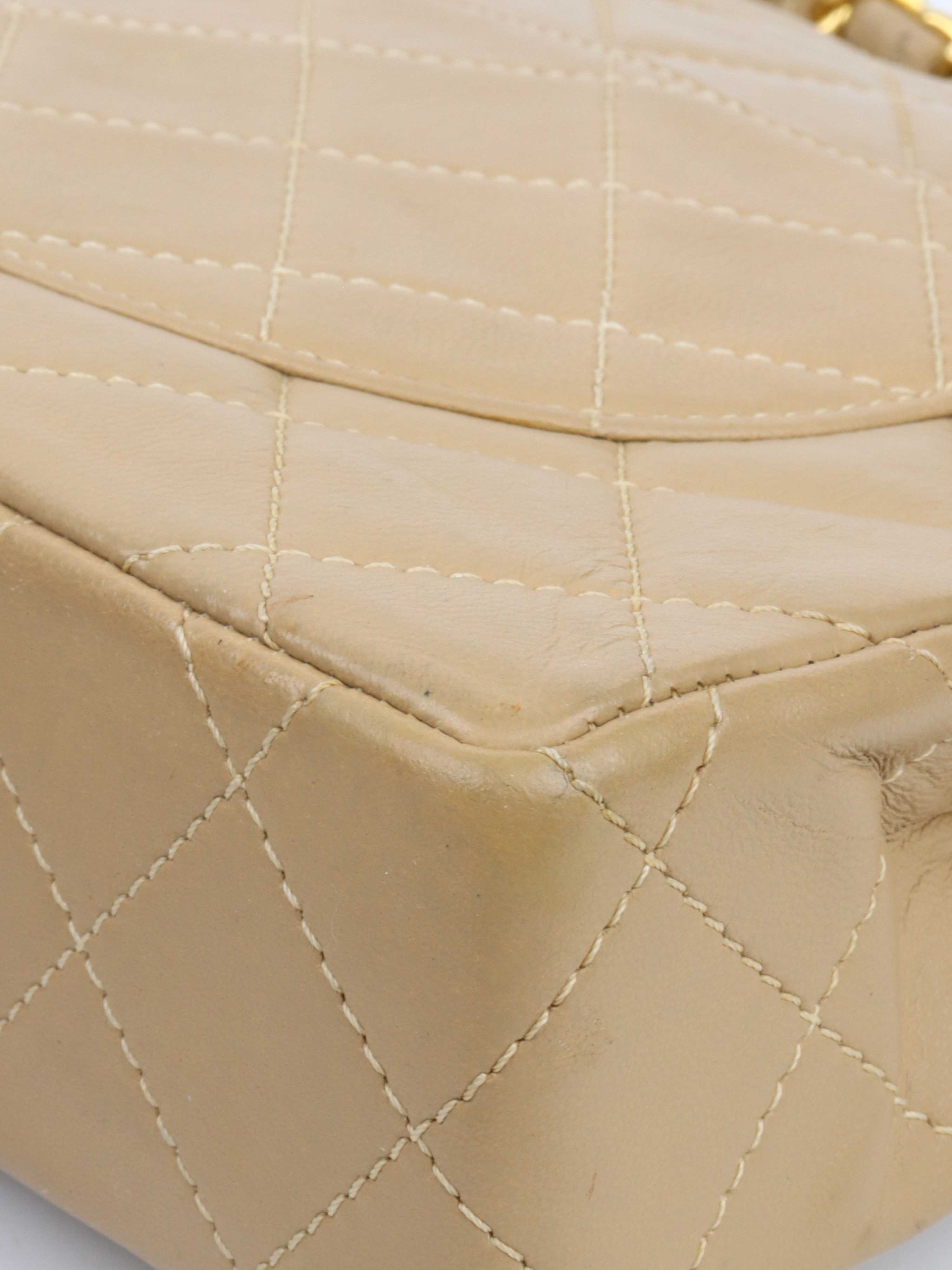Vintage Chanel Two-Tone Beige Flap Bag - Classic Luxury Handbag for Women | Perfect for Evening Events, Date Nights & Special Occasions