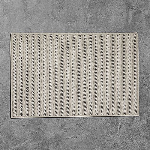 Sunbrella Booth Bay Indoor/Outdoor Rug 2' x 7' Natural Mink - Waterproof & UV Resistant Runner for Entryway, Patio, Deck, and Boat