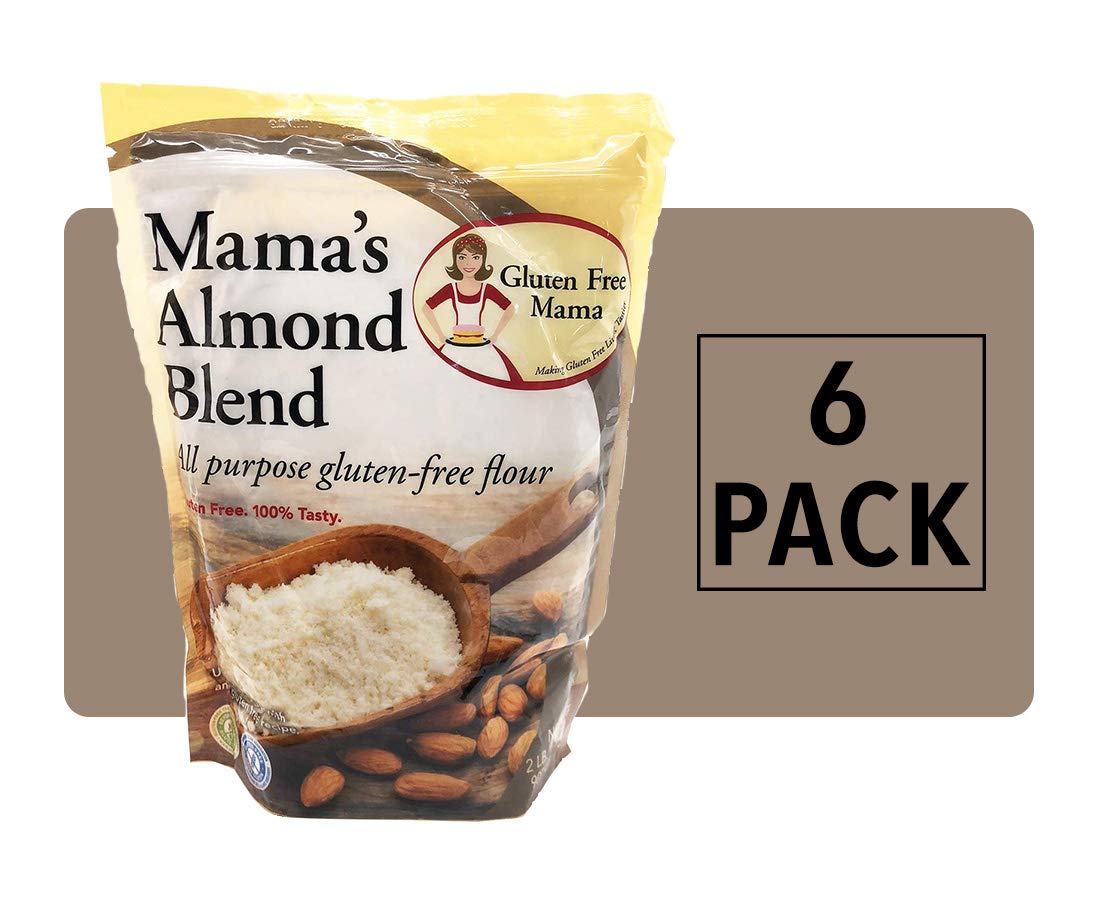 Gluten Free Mama's Almond Blend Flour - 2 lb Bags (Pack of 6) | Certified Gluten Free, Non-Gritty Texture & Great Taste | All Purpose Baking Flour | Celiac Safe & Non-GMO | Perfect for Cookies, Cakes & Breads