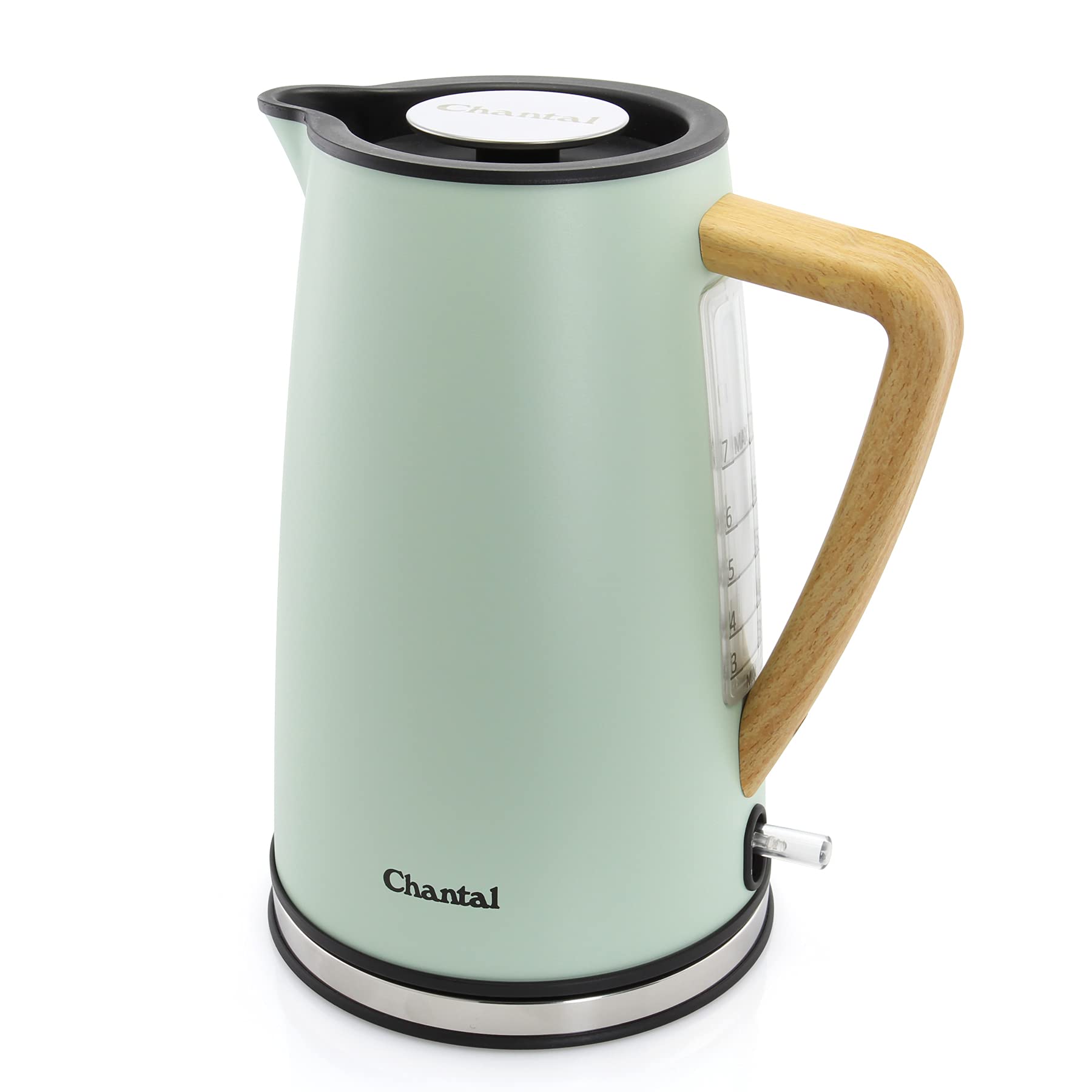 Chantal Oslo Cordless Electric Kettle - 1.7L Fast Boiling, Auto Shut-Off, Sage Green - Perfect for Home, Office & Tea Lovers