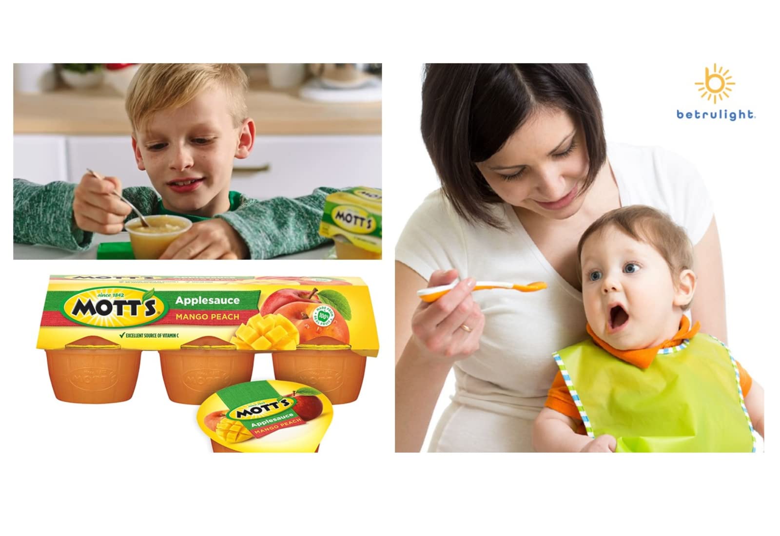 **BetrULight Motts Fruit Snacks - Gluten Free, Vegan & Keto Friendly Apple Strawberry Applesauce Cups (4 oz, 12-Pack) | Healthy On-The-Go Snacks for Kids & Adults | Perfect for Lunchboxes, Travel & Office Snacking**