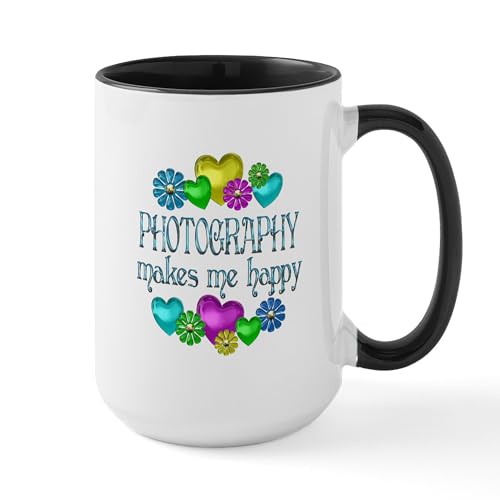 White/Black Inside - Photography Large Mug