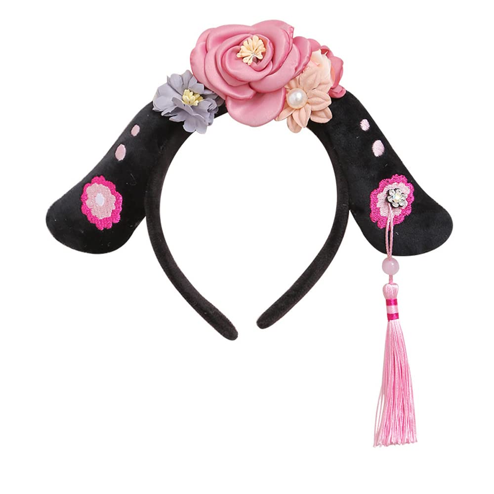 Elegant Palace Style Flower Headband with Diamond Pearls & Butterfly - Princess Hair Hoop for Women | Perfect for Weddings, Parties & Photo Shoots