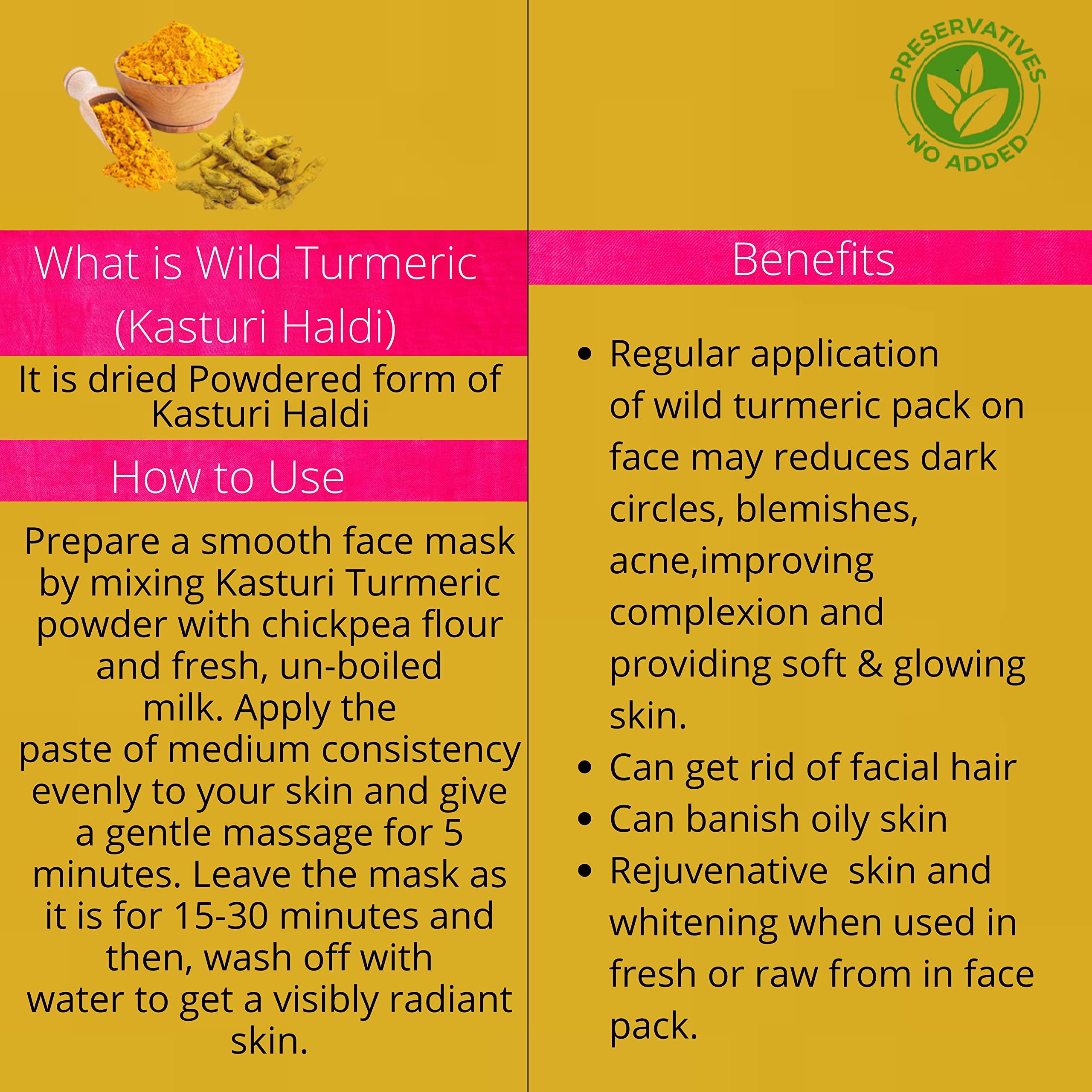 100% Natural Organic Wild Turmeric, Orange Peel, Neem & Lemon Peel Powder Combo - Brightening & Acne-Fighting Face Mask for Glowing Skin | DIY Skincare, Ayurvedic Beauty Treatment