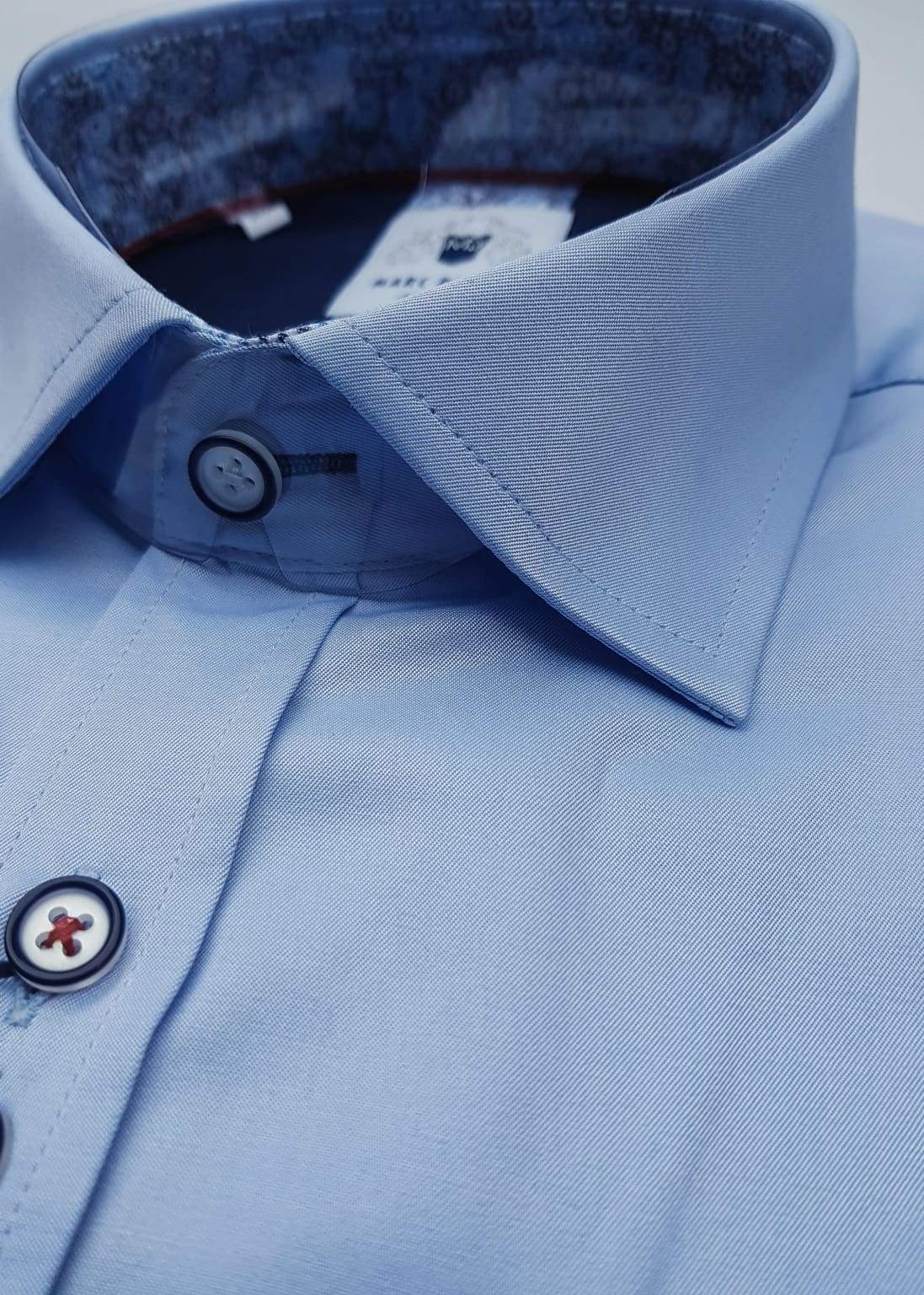 Marc Darcy Alfie Sky Blue Long Sleeve Casual Shirt for Men - Perfect for Office, Date Night & Formal Occasions