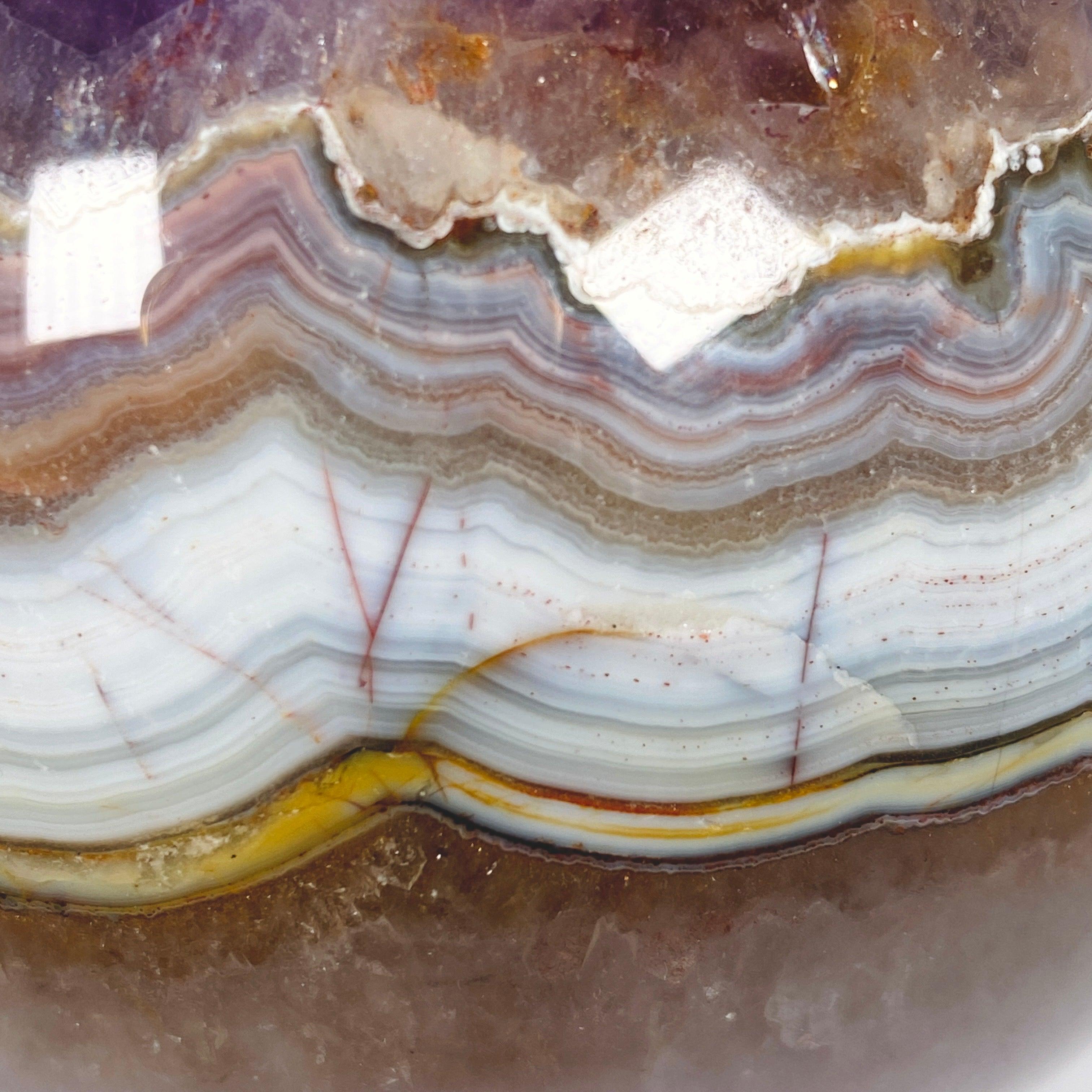 Natural Amethyst Agate Sphere - AMAS 01 Crystal Healing Stone for Meditation, Reiki & Home Decor