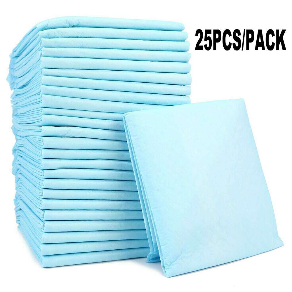 25 Pack Disposable Baby Potty Training Pads 40x60cm - Waterproof Underpads for Bed, Changing Table & Floor Protection - Ideal for Potty Training, Diaper Changes & Pet Accidents