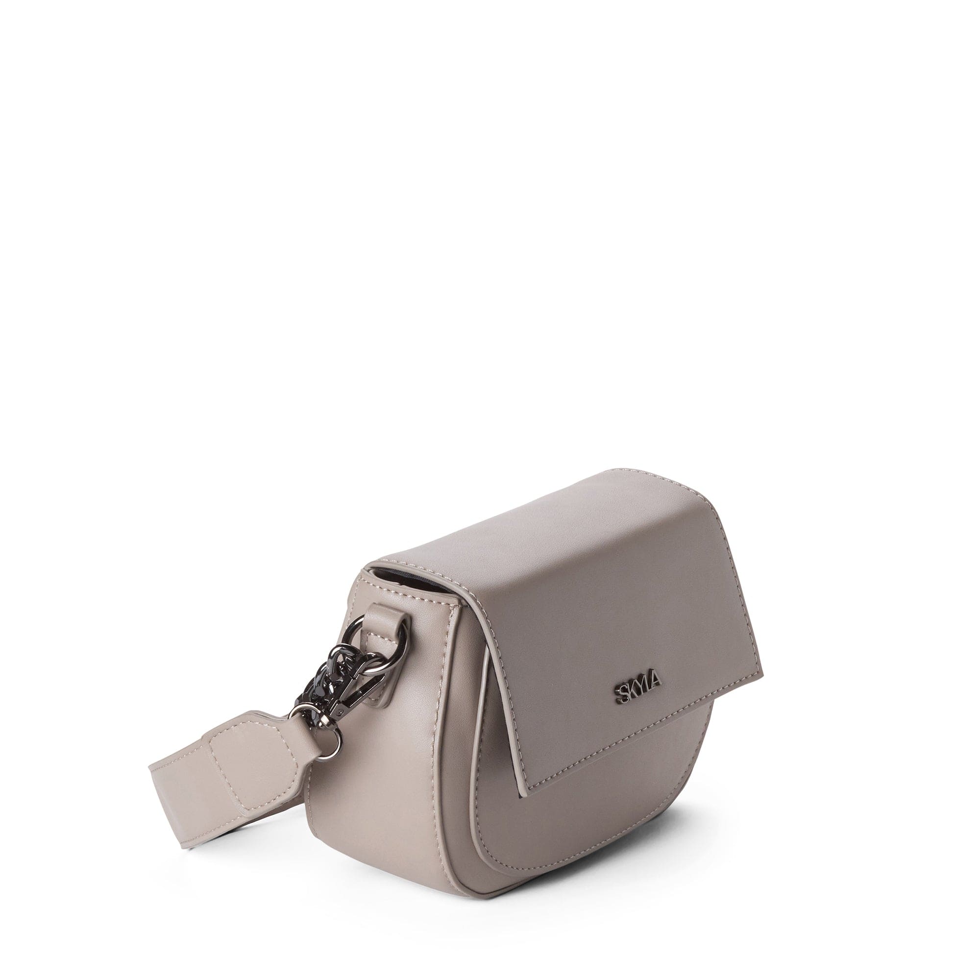 Billie Vegan Leather Crossbody Bag for Women | Stone Grey | Stylish & Lightweight Purse for Everyday Use, Travel & Shopping