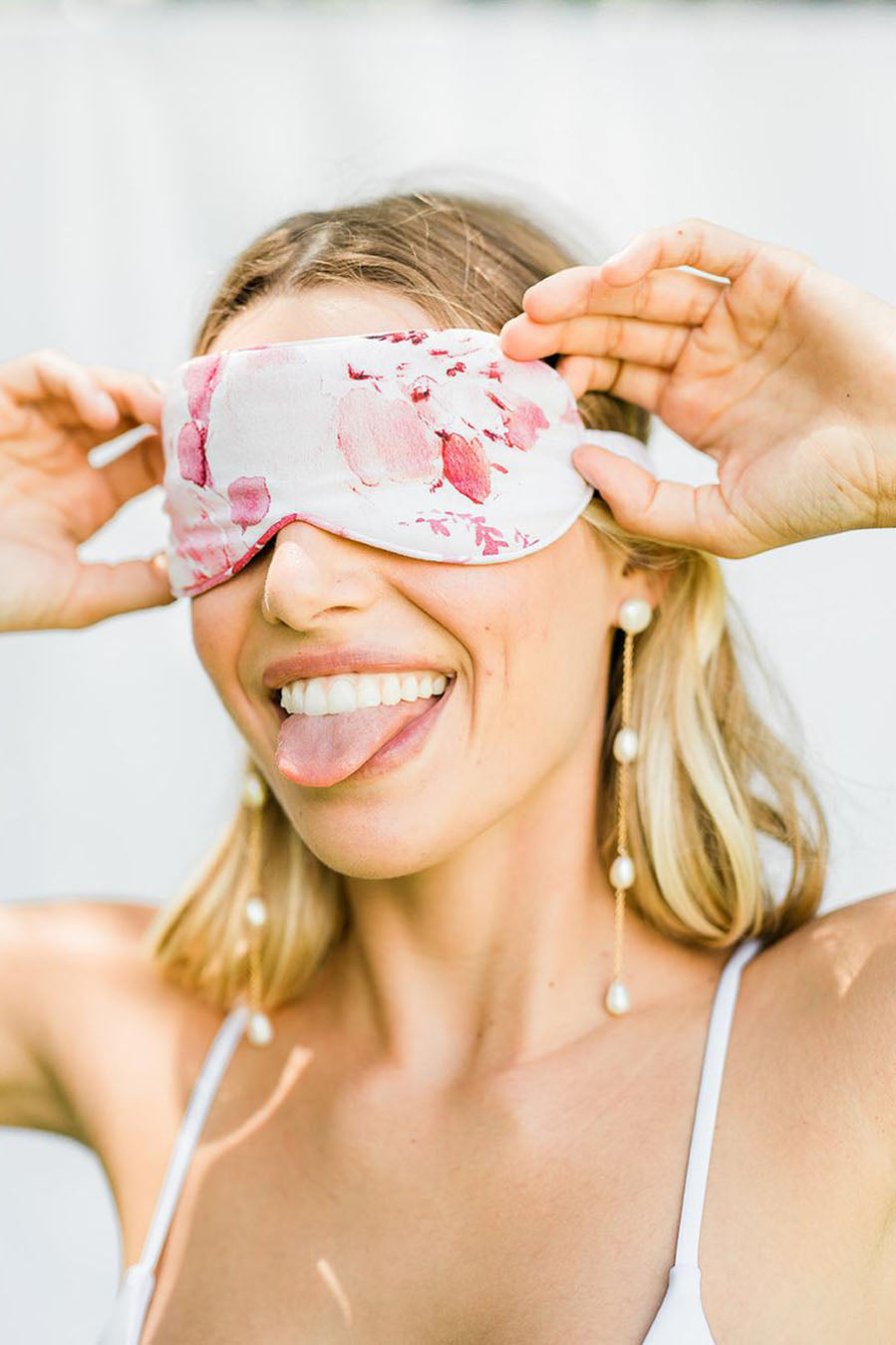 Botanical Love Floral Print Sleep Mask for Women - Soft Comfortable Eye Mask for Sleeping, Travel & Relaxation