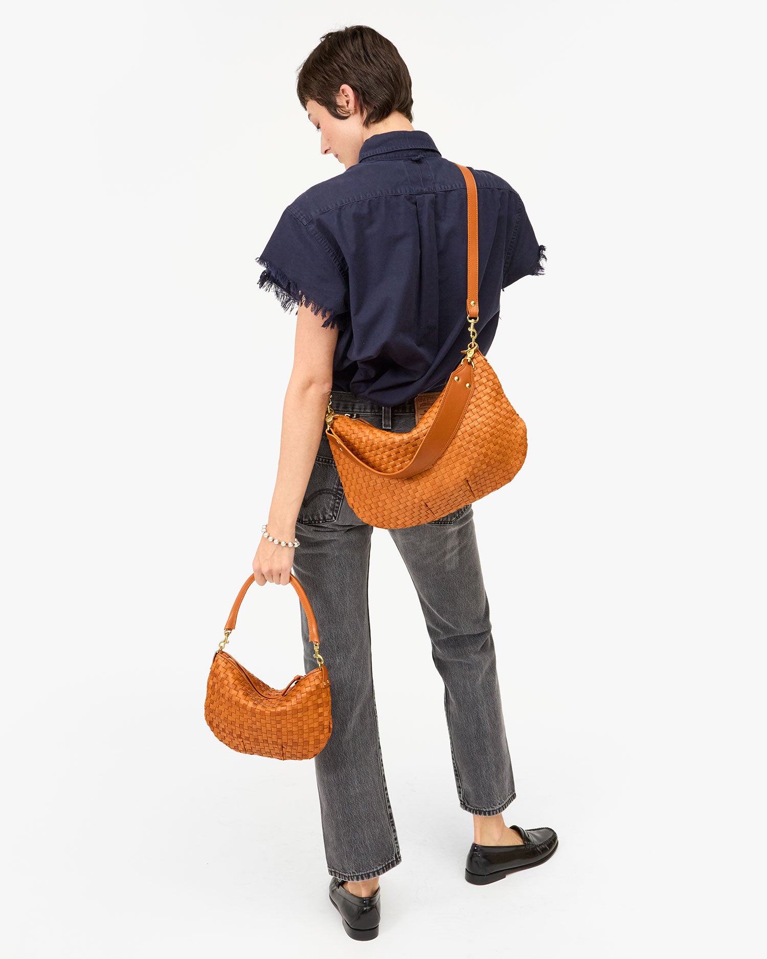 Moyen Messenger Bag - Natural Woven Checker Pattern with Updated Zipper Closure - Perfect for Work, School & Travel Accessories
