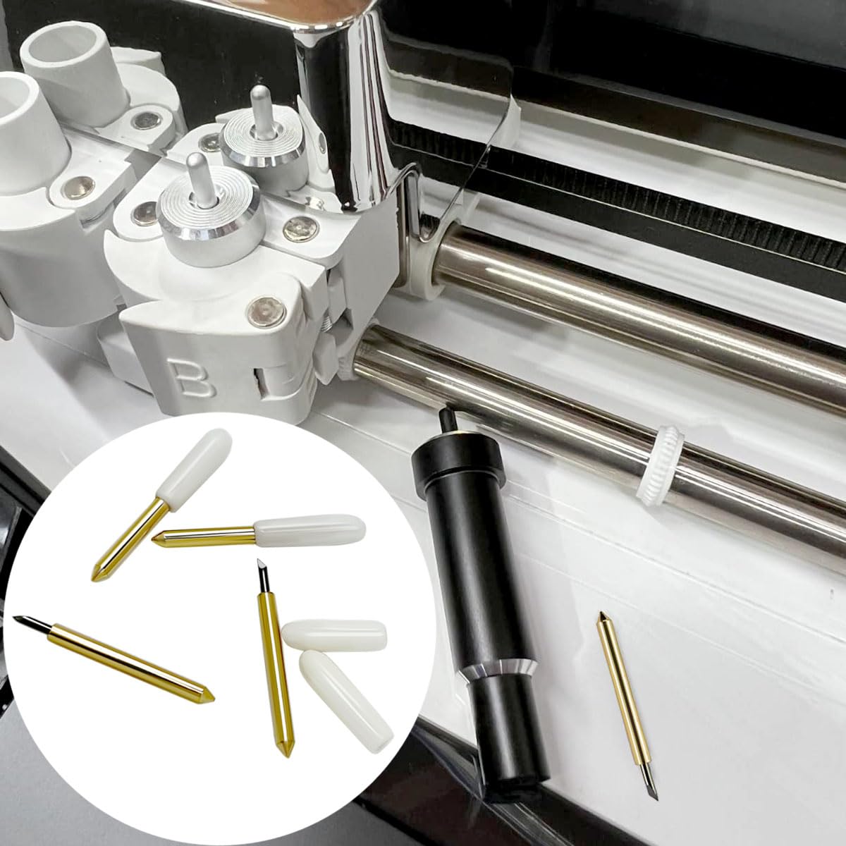 10-Pack Premium Fine Point Replacement Blades for Cricut Maker 3/Maker/Explore Air 3/Air 2 – Gold Cutting Blades for DIY Crafts, Vinyl Cutting, Paper Projects & Scrapbooking