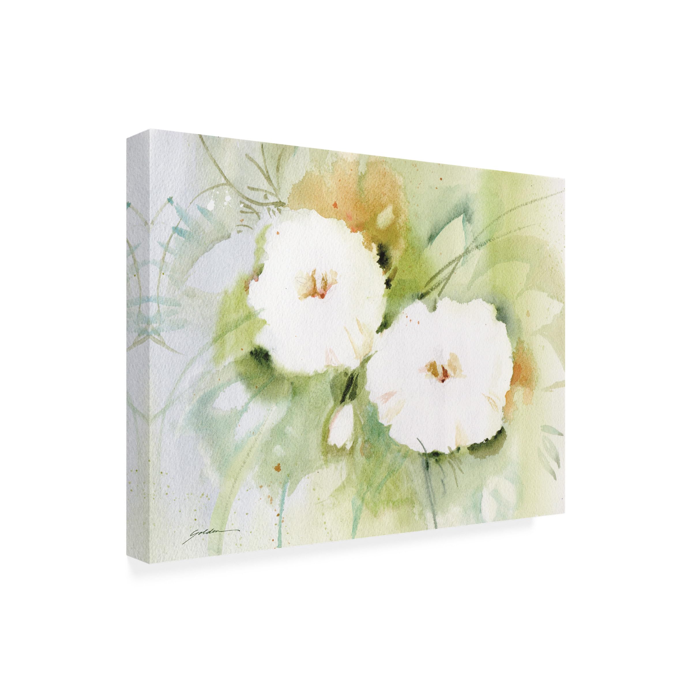 Trademark Fine Art 'Garden Dreams' Canvas Wall Art Print by Sheila Golden - Floral Home Decor for Living Room, Bedroom & Office