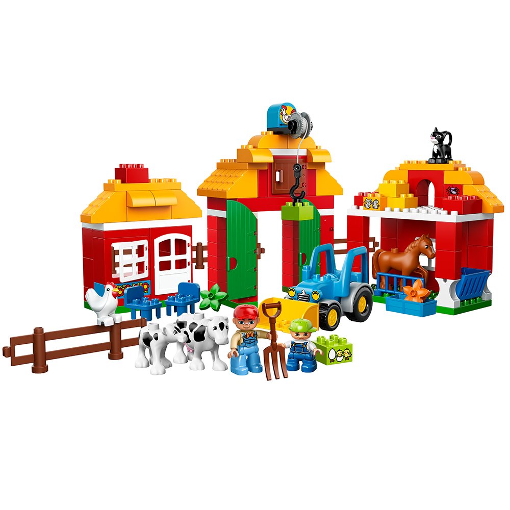 LEGO DUPLO Town Big Farm Building Set 10525 - Educational Toddler Toy with Large Bricks for Kids Ages 2-5 | Farm Animal Playset for Early Learning & Pretend Play