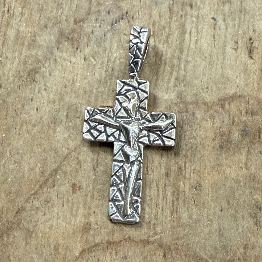 Vintage Modern Sterling Silver Crucifix Pendant - Religious Jewelry for Men & Women - Perfect for Gifts, Church, and Everyday Wear