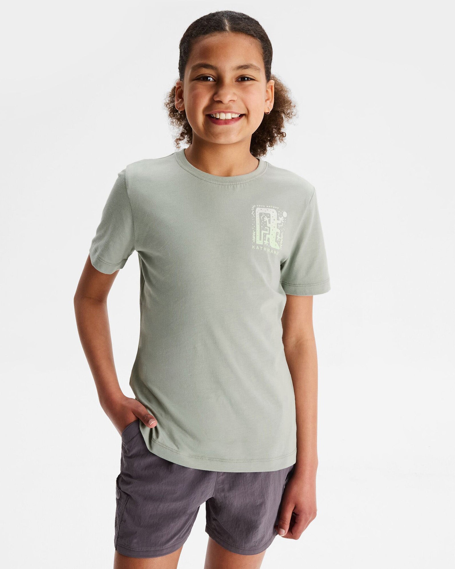 Girls' Geo Skink Organic Cotton T-Shirt | Eco-Friendly Kids' Casual Tee | Perfect for Playdates & Outdoor Adventures