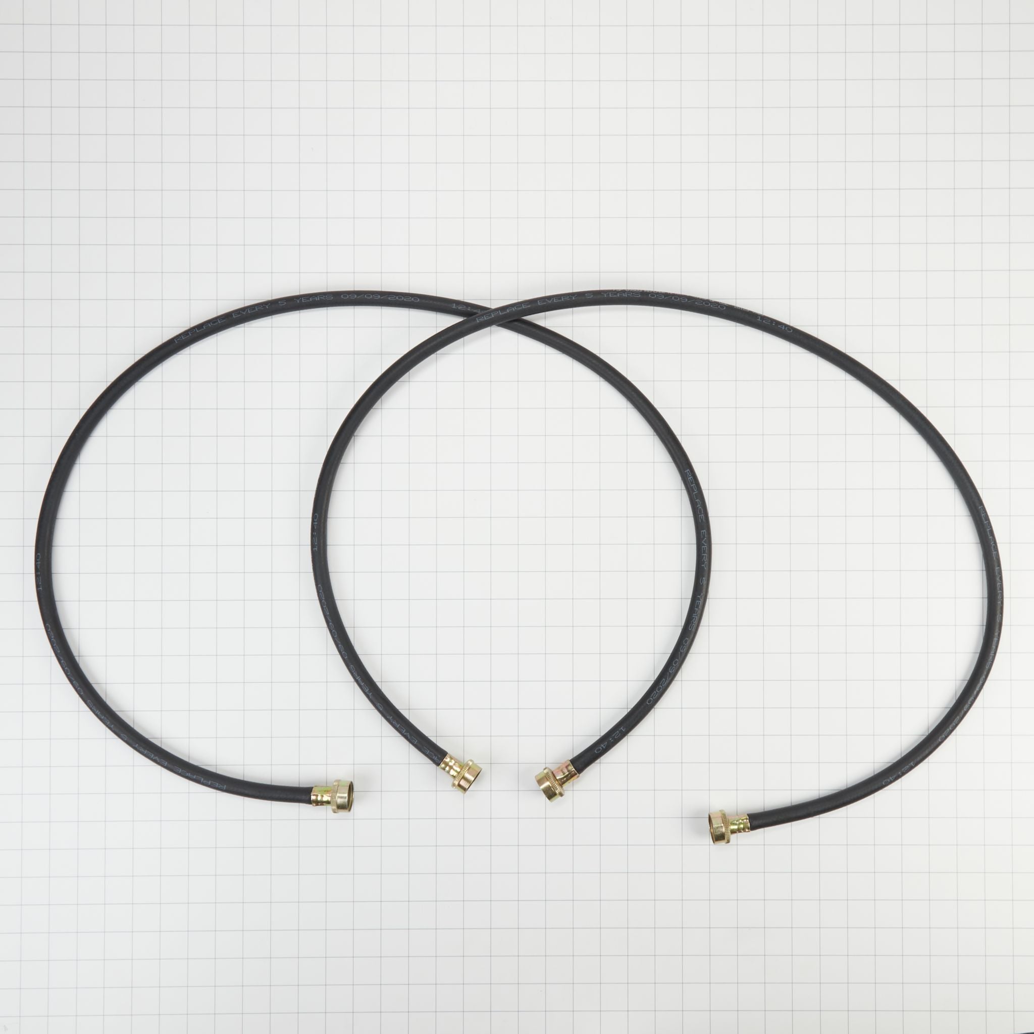 5'L Washer Hose Set of 2 - Heavy Duty Washing Machine Hoses for Laundry Room & Utility Room - Leak Proof & Durable