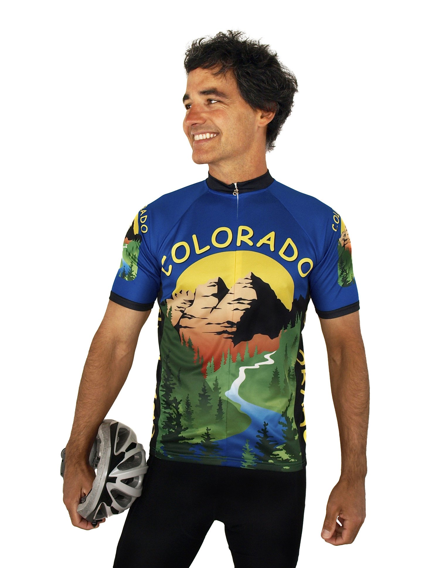 Free Spirit Wear Colorado Cycling Jersey - Breathable & Moisture-Wicking Bike Shirt for Men & Women - Perfect for Road Biking, Mountain Cycling & Outdoor Sports