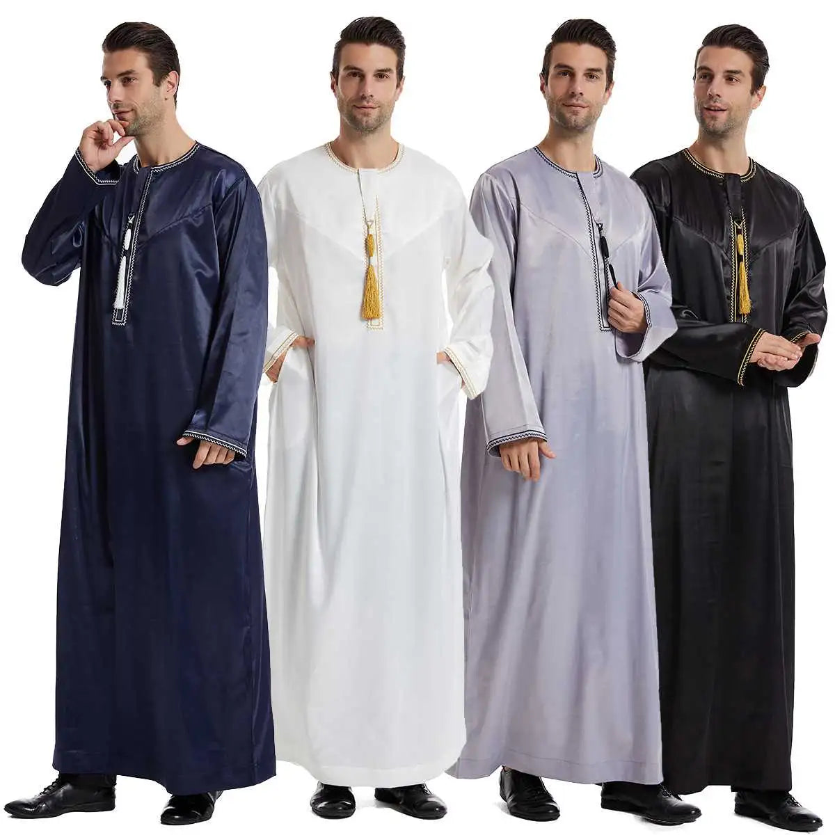 Premium Men's Thobes - Traditional Arabic Islamic Robe for Prayer & Special Occasions - Comfortable & Stylish for Eid, Weddings & Daily Wear
