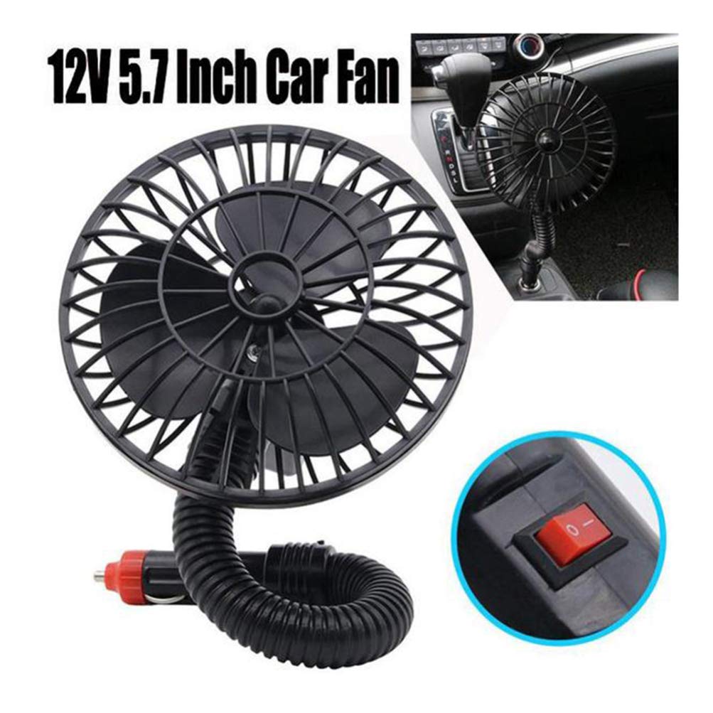 12V Portable Car Cooling Fan - Electric Engine Cooling Fan for Summer Travel & Road Trips - Compact & Powerful Auto Cooling Solution for Cars, Trucks & SUVs