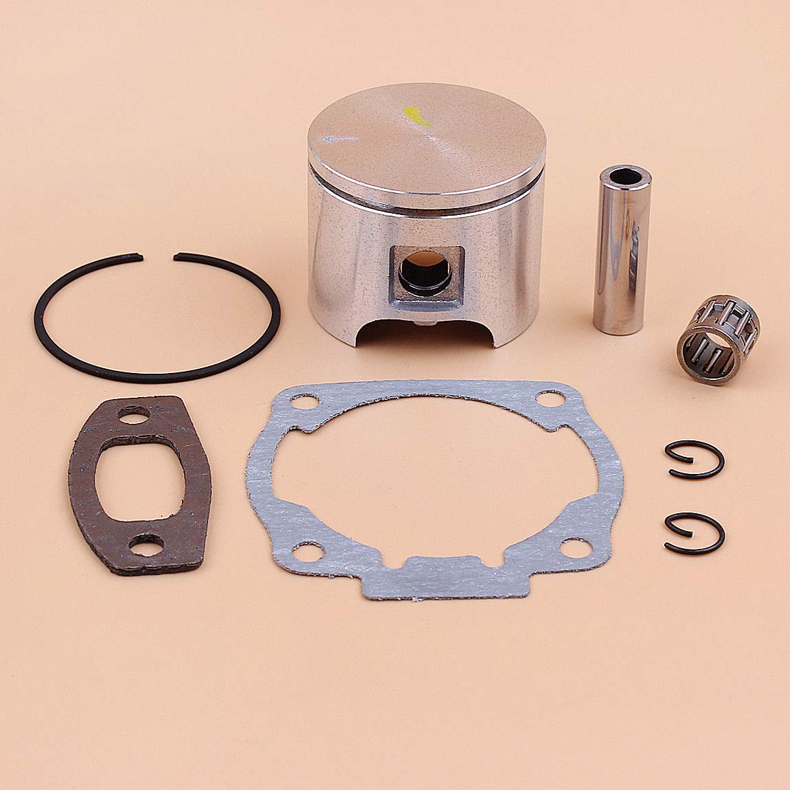 Husqvarna 55 Rancher 51 Chainsaw 46mm Piston Ring & Needle Cage Replacement Kit (Part #503608171) - Compatible with Chainsaw Repair & Maintenance