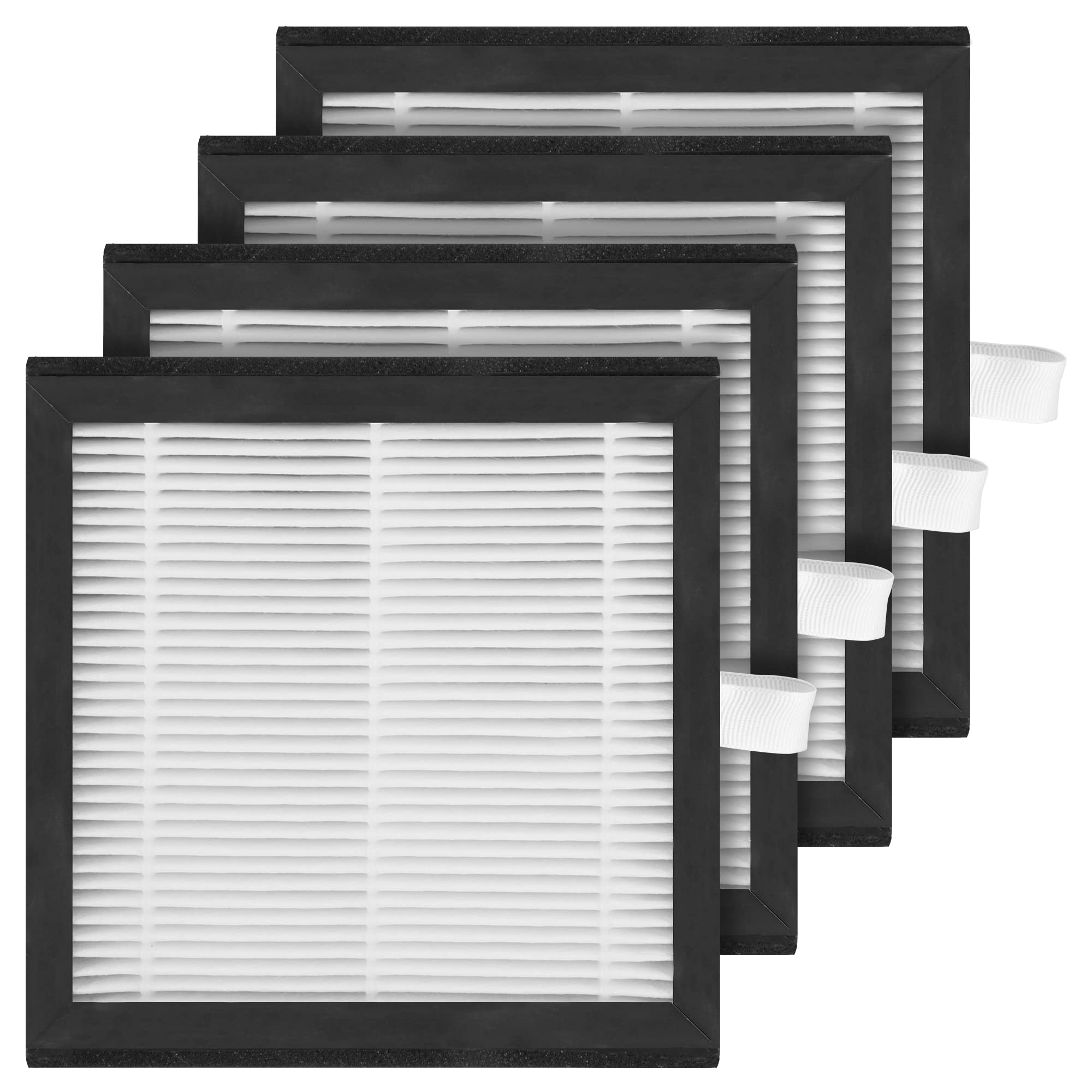4-Pack H13 True HEPA Replacement Air Filters - Compatible with Tenergy Sorbi DH02, Afloia AQ8/Q8, Honati & Hysure Q7 Air Purifiers - Ideal for Home, Office & Bedroom Air Purification & Dehumidifier Systems