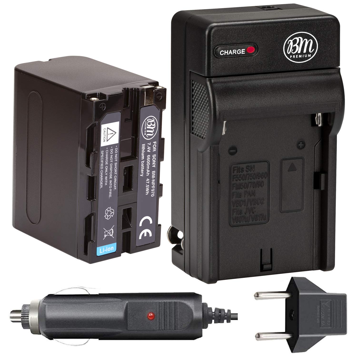 NP-F970 Battery and Charger Kit for Sony Camcorders - Compatible with PXW-Z150, NEX-EA50M, FDR-AX14K, HDR-AX2000, FX1, FX7, FX1000 - Perfect for Professional Videography, Travel Vlogging & Outdoor Filming
