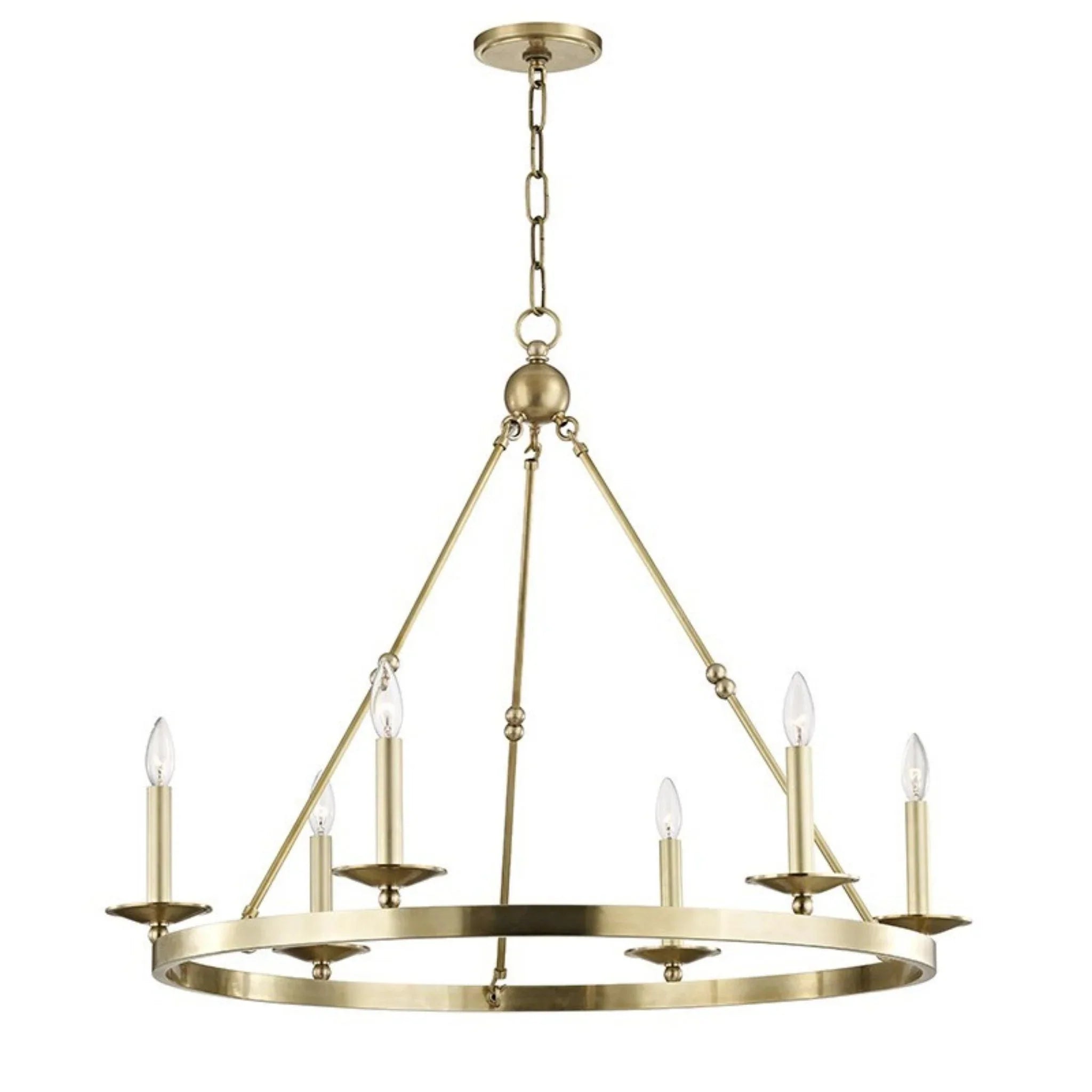 Allendale 9-Light Transitional Chandelier in Aged Brass - Elegant Dining Room Lighting Fixture for Farmhouse & Modern Home Decor