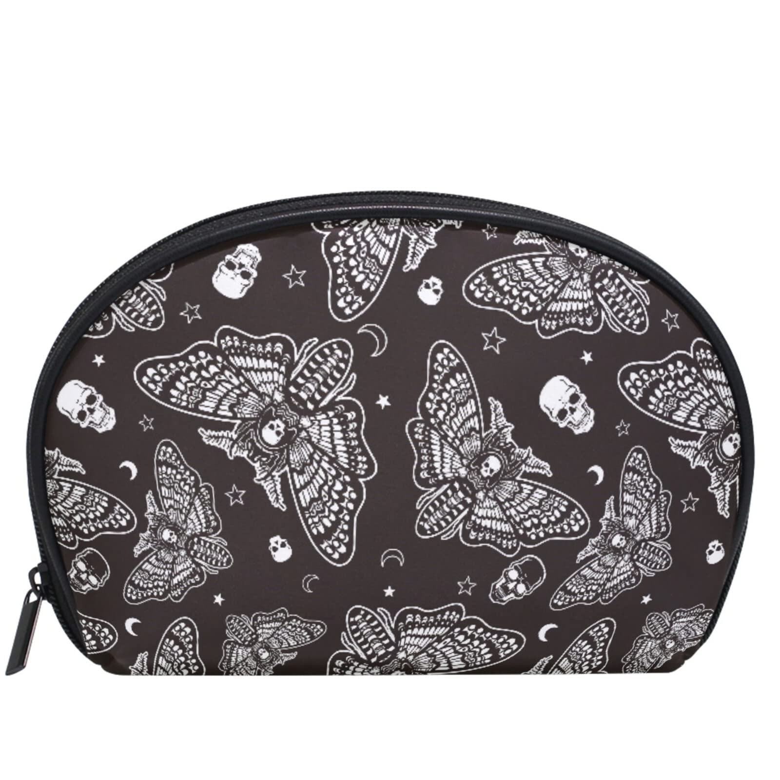 Women's Skull Moon Cosmetic Bag - Travel Makeup Organizer for Purse