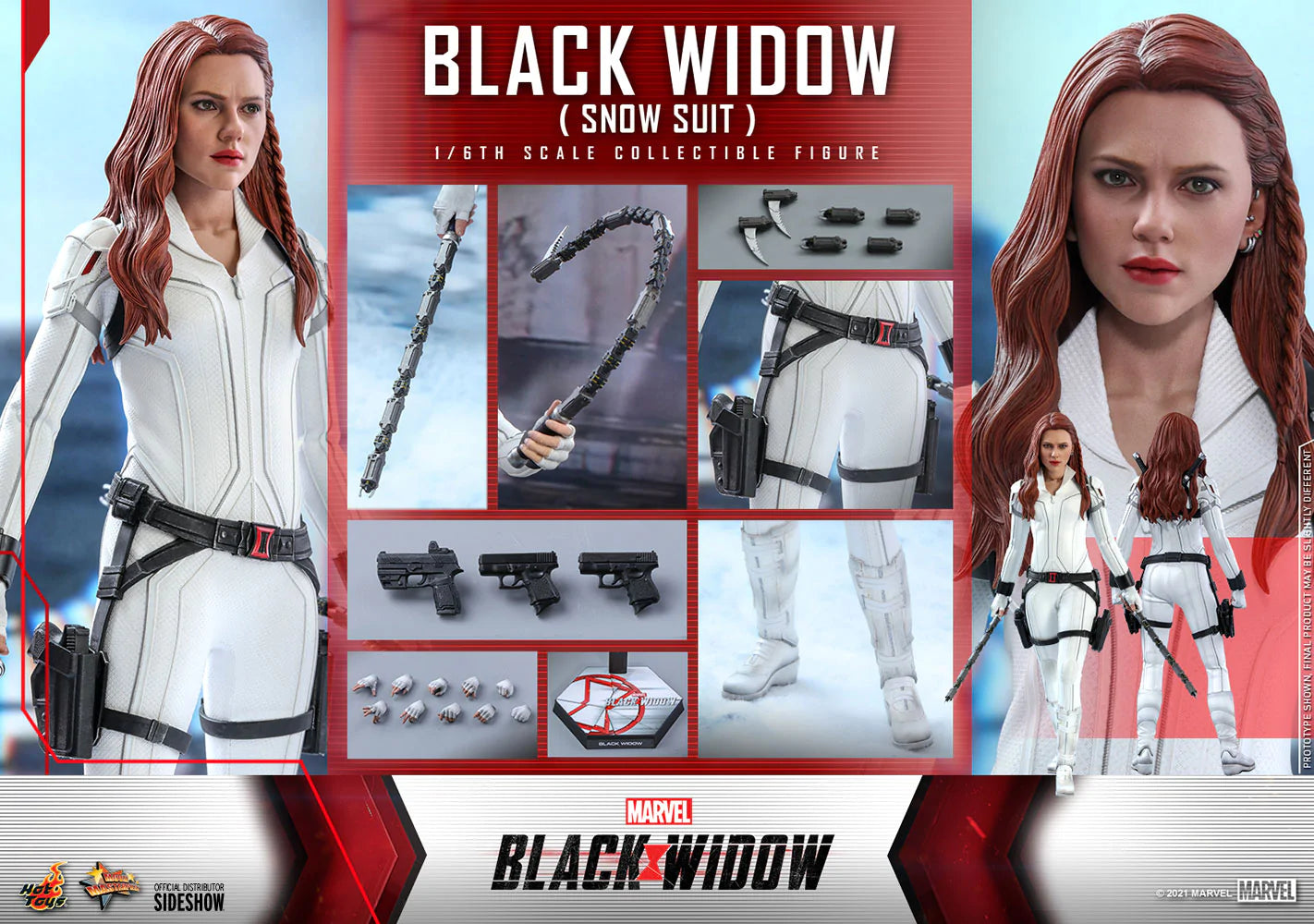 Hot Toys Marvel Comics Black Widow (Snow Suit Version) 1/6 Scale Collectible Action Figure - Perfect for Display, Collection, and Marvel Fans Gift