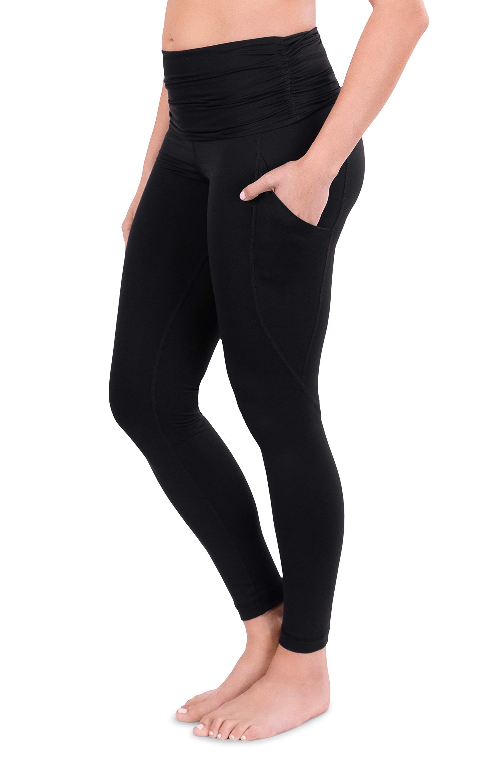 Belly Bandit ActiveSupport Power Leggings for Women - High Waist Yoga Pants, Postpartum & Maternity Support, Black, X-Large - Perfect for Workout, Running & Everyday Comfort
