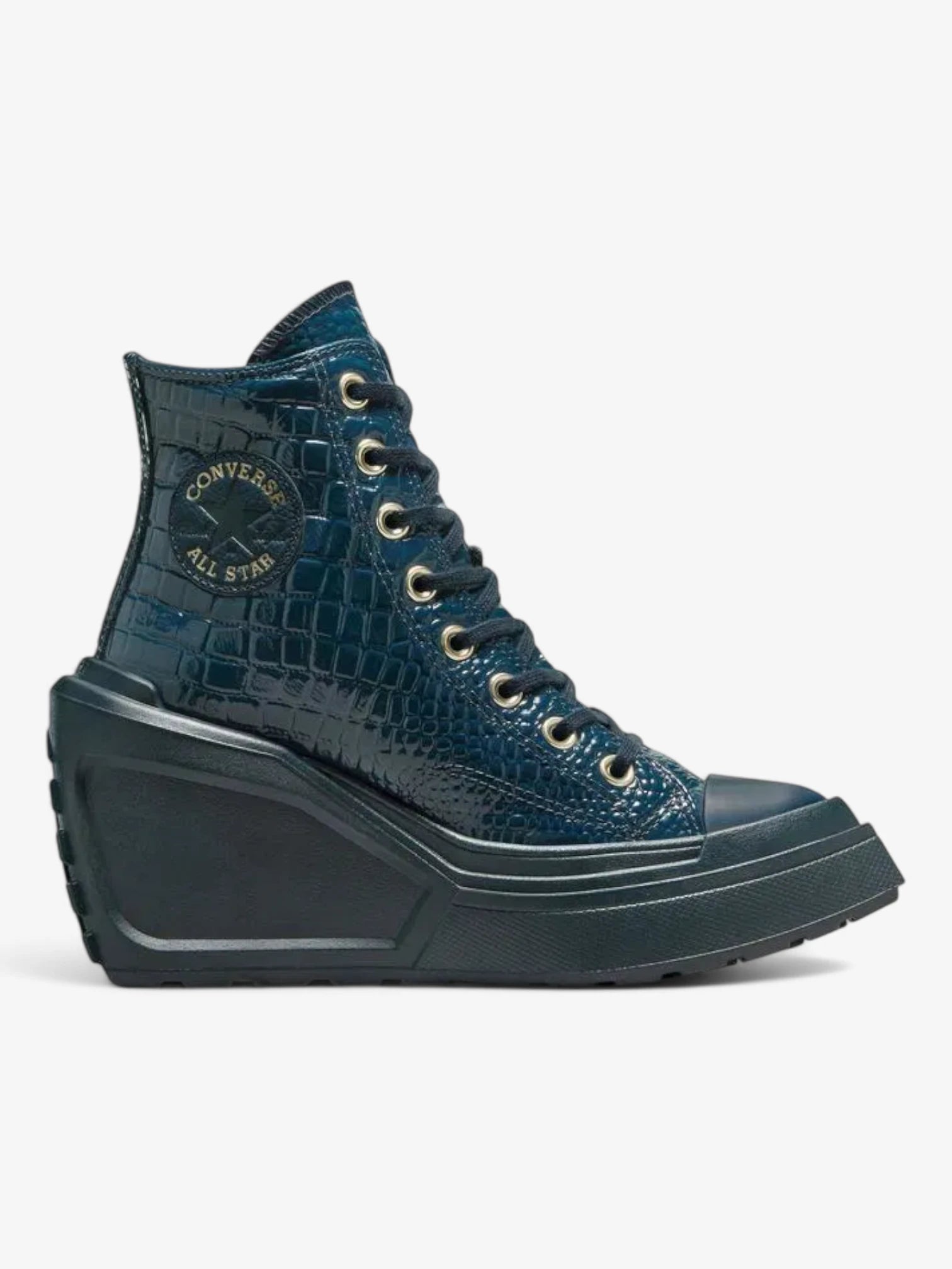 Converse Chuck Taylor All Star De Luxe Wedge Platform Leather Sneakers for Women - Stylish & Comfortable Casual Shoes for Everyday Wear, Outfits & Fashion