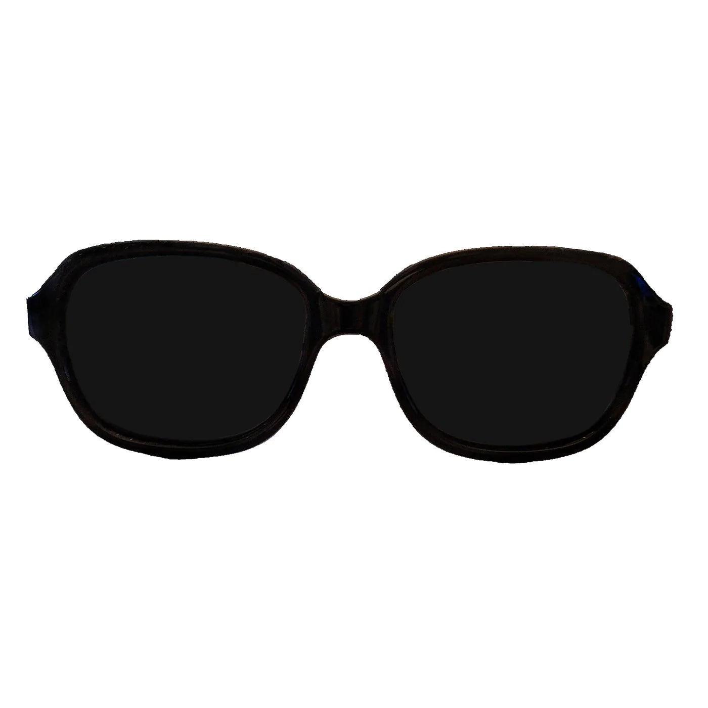 Babyfied Apparel Retro Square Sunglasses - Glossy Black for 0-24 Months | UV Protection for Infants & Toddlers | Perfect for Beach, Park & Outdoor Activities