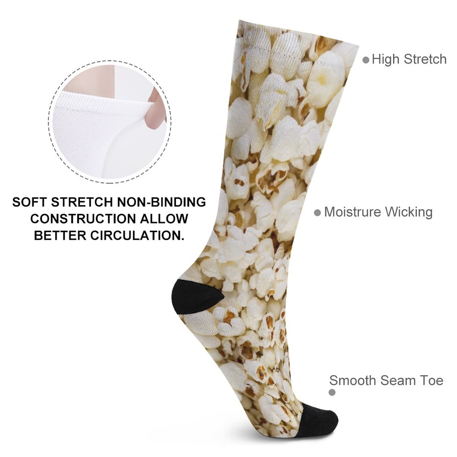 Funny Baked Beans Crew Socks - Unisex Novelty Food Pattern Casual Socks for Men & Women | Perfect Gift for Food Lovers, Office Wear & Cosplay Costumes
