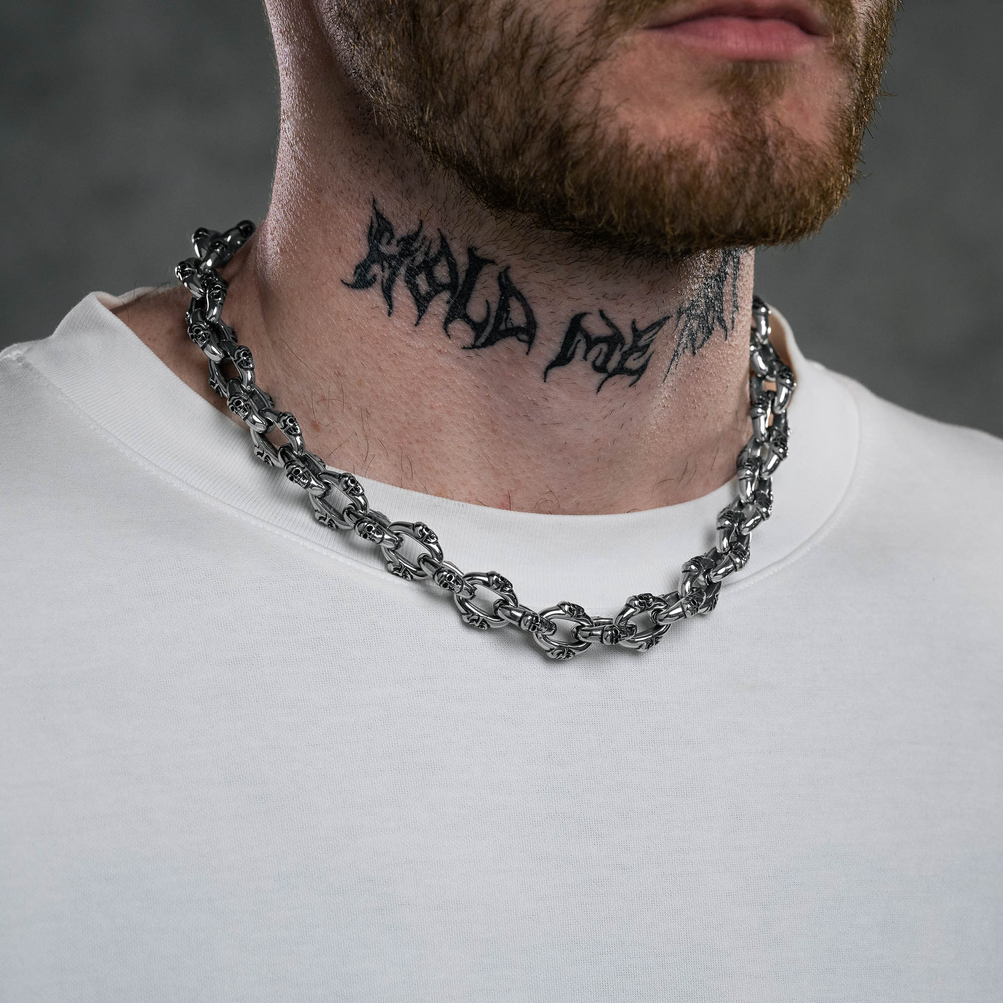 Boneyards Skull Chain Necklace - Gothic Punk Jewelry for Men & Women - Perfect for Halloween, Rock Concerts & Alternative Fashion