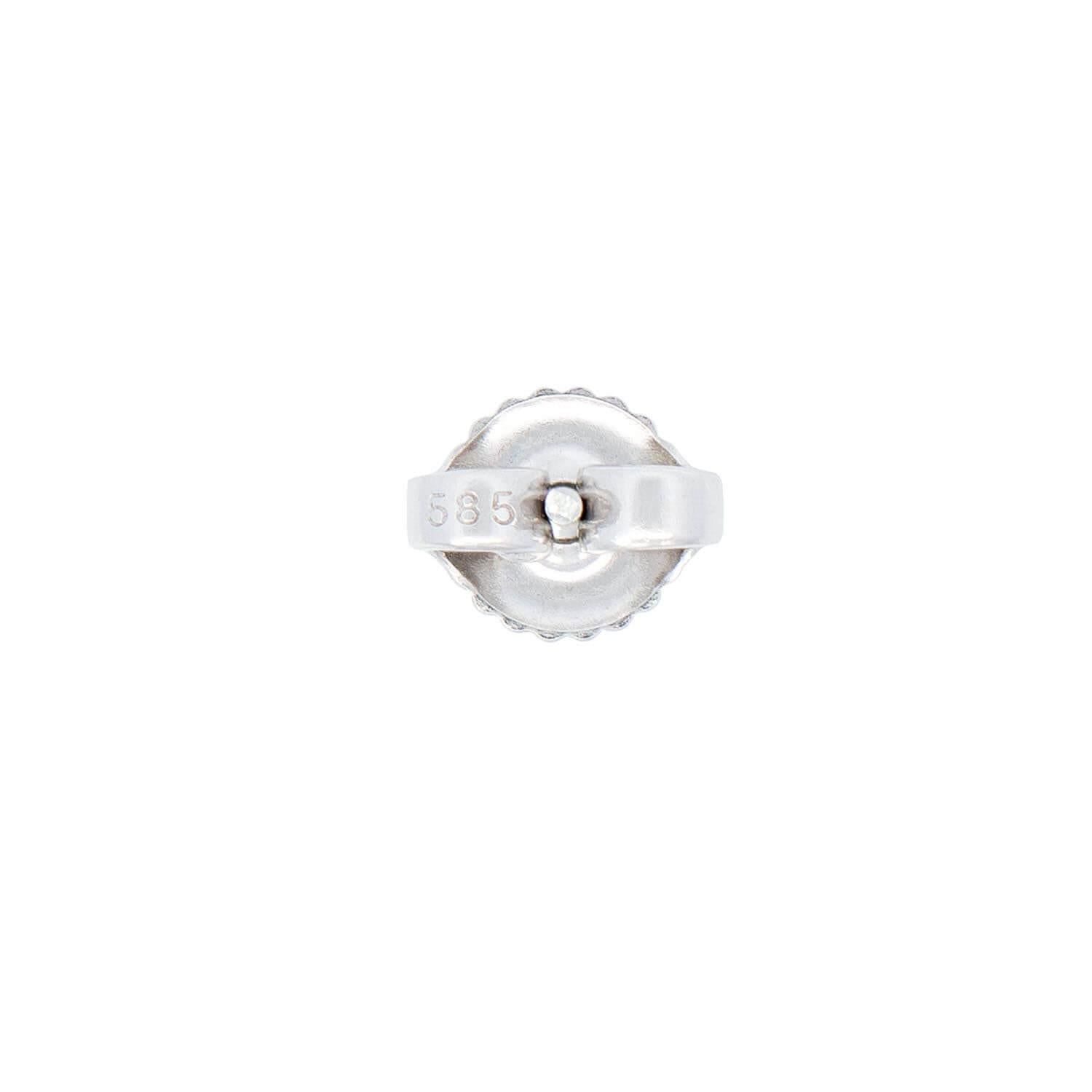 14K Gold & Platinum Diamond Stud Earrings for Women - Elegant Round Cut Diamond Earrings for Everyday Wear, Gift Giving & Special Occasions