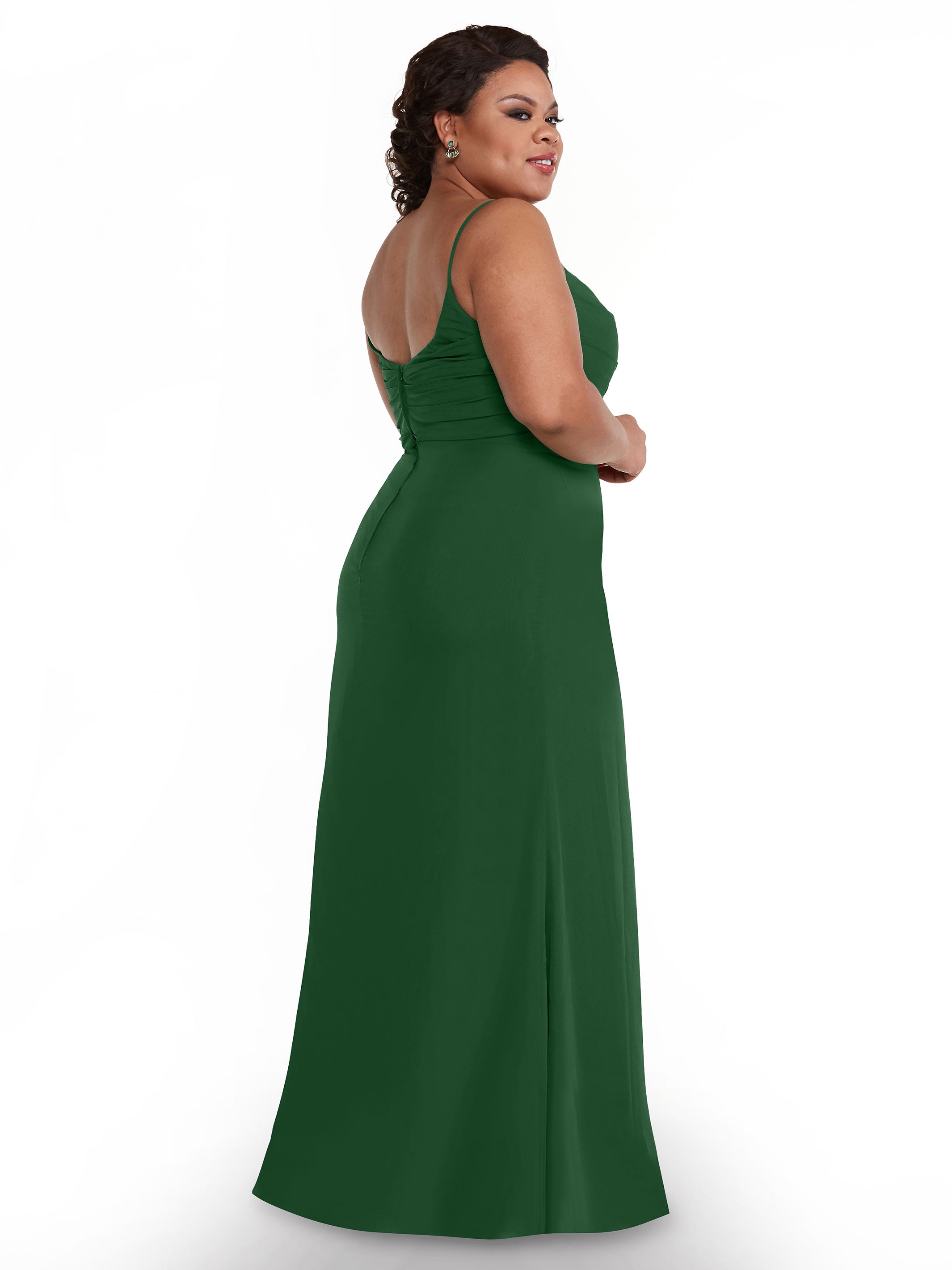Elegant 80169 Chiffon Sheath Bridesmaid Dress with Pleated Bodice - Perfect for Weddings, Formal Events & Special Occasions
