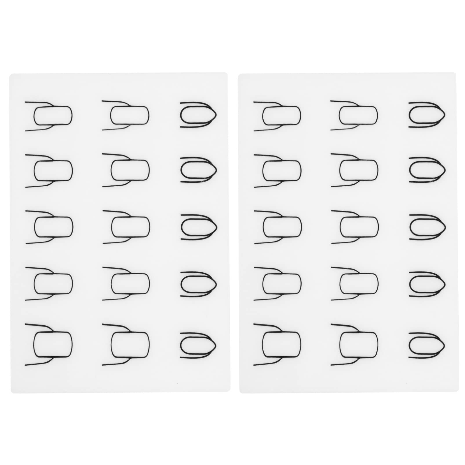 FOMIYES 3-Piece Silicone Nail Art Mat Set for Nail Stamping & Manicure Training - Reusable Nail Coloring Mat (2pcs x 3) - Perfect for DIY Nail Art, Salon Practice & Home Manicures