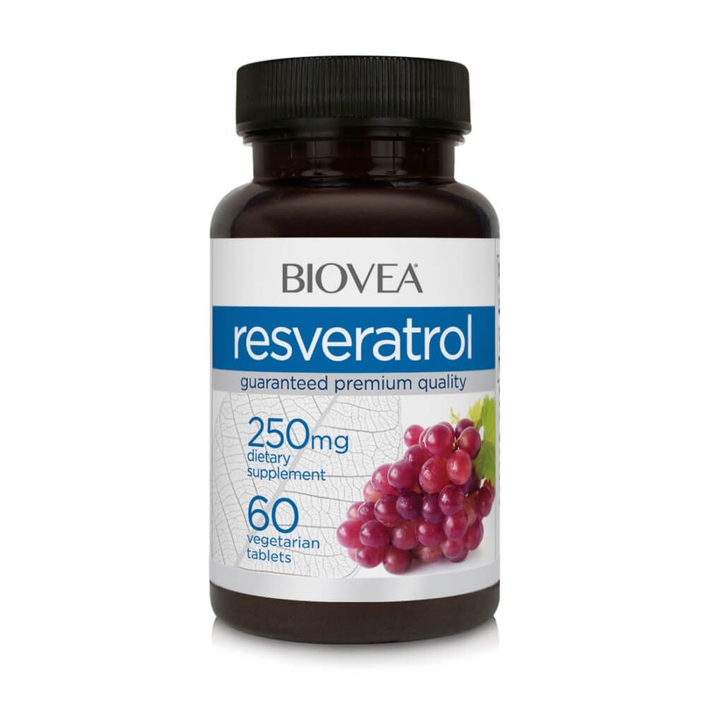 Biovea Resveratrol 250mg - 60 Vegetarian Capsules - Antioxidant Supplement for Heart & Brain Health - Supports Anti-Aging & Cellular Health - Perfect for Daily Wellness Routine