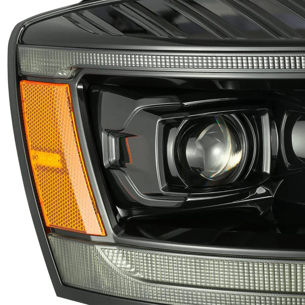 AlphaRex LUXX LED Projector Headlights - Alpha Black for Dodge Ram 1500 (2006-2008) & 2500/3500 (2006-2009) | High-Performance Lighting Upgrade for Off-Road & Night Driving