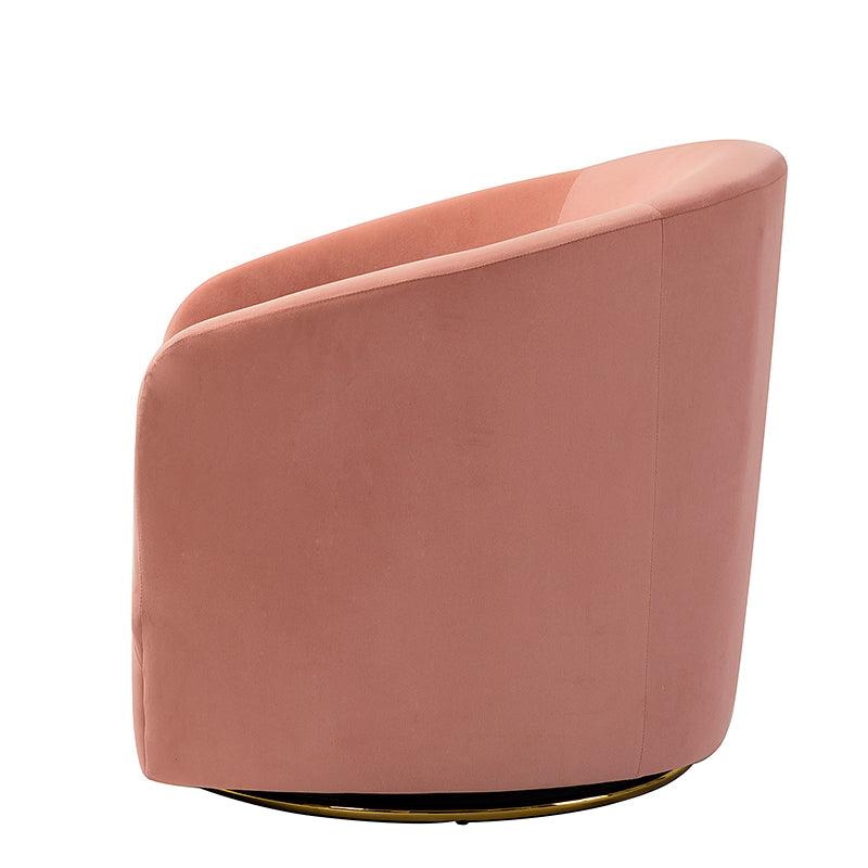 Emanuela Velvet Swivel Barrel Armchair - Modern Accent Chair for Living Room, Bedroom & Office - 360° Rotating Comfortable Lounge Chair with Soft Upholstery - Perfect for Reading, Relaxing & Home Decor