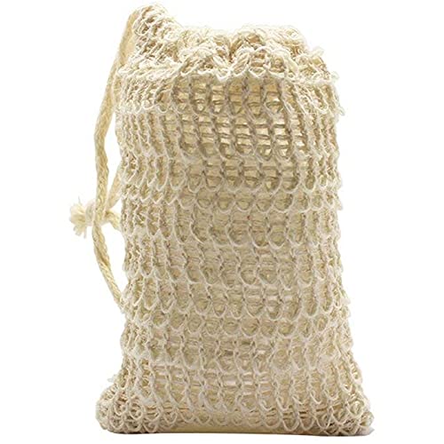 Giilayky 30-Pack Natural Sisal Soap Saver Pouch - Exfoliating Soap Holder for Shower & Bath - Eco-Friendly Soap Bag for Gentle Skin Exfoliation & Storage