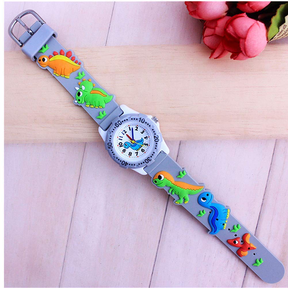 ELEOPTION Kids Analog Digital Watch for Girls & Boys - Waterproof 3D Cute Cartoon Silicone Strap Watch - Perfect Birthday Gift for Toddlers | School, Playtime & Everyday Wear
