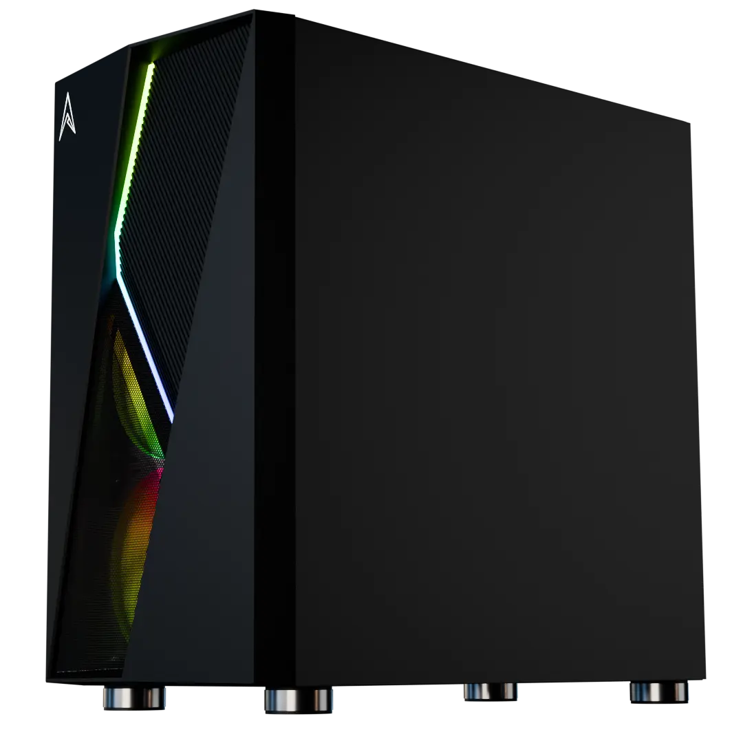 Allied Stinger RTX 4060 Gaming Desktop PC with AMD Ryzen 5 5500 Processor - High Performance 1080p/1440p Gaming, Streaming & Content Creation (Black) | Perfect for Esports, VR & Home Office Setup